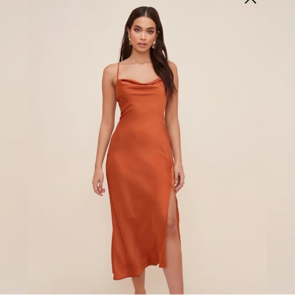 ASTR the Label Gaia Dress in Rust - Large